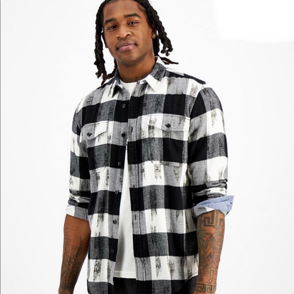 Long sleeve, plaid shirt, cotton